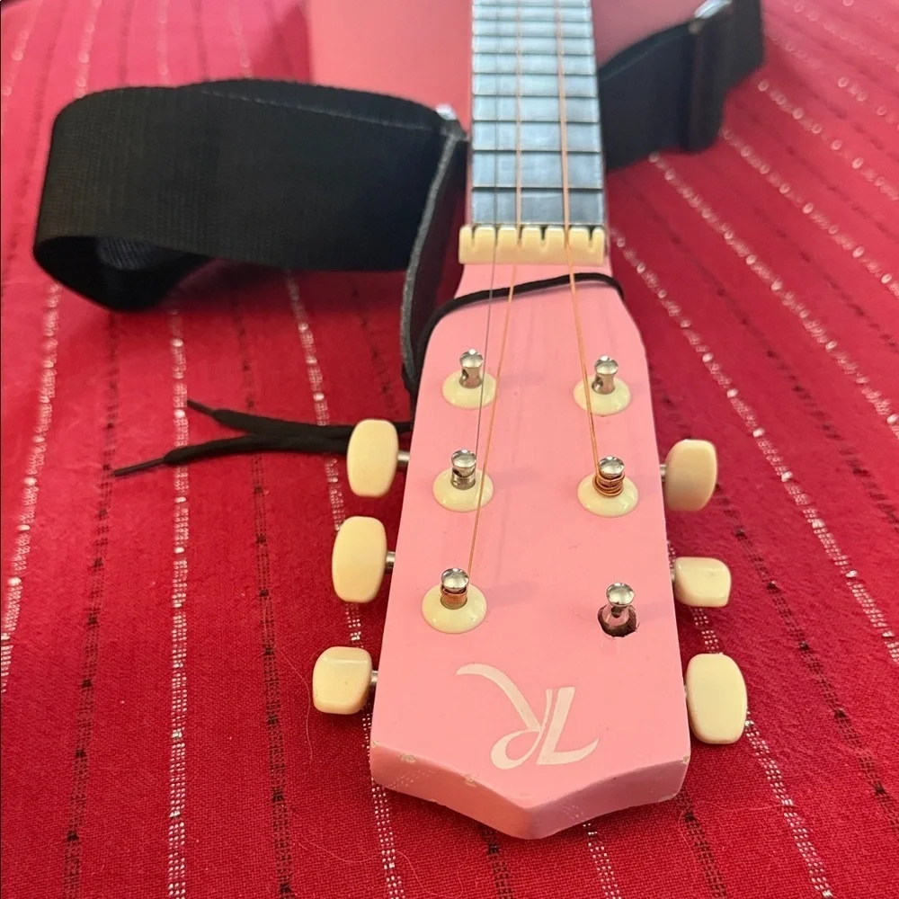 Robson Acoustic Guitar with strap 30” Junior Size Model ROB30 pink - Picture 7 of 14